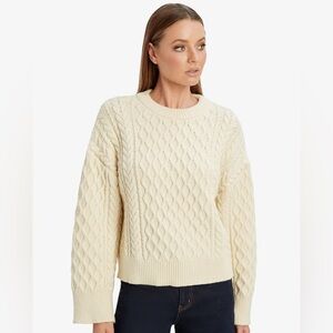 Vigoss Cream Cutout Sweater